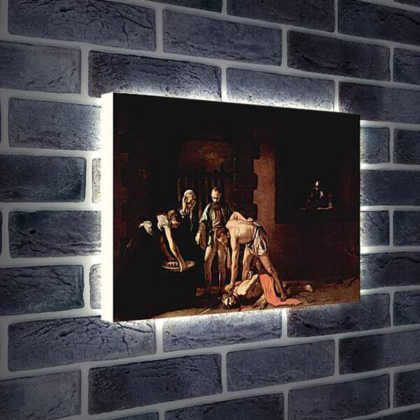 Лайтбокс световая панель - Усекновения главы Иоанна Предтечи. Микеланджело Караваджо
