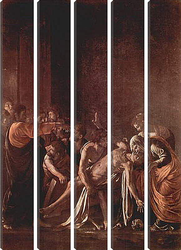 Модульная картина - Воскрешение Лазаря. Микеланджело Караваджо
