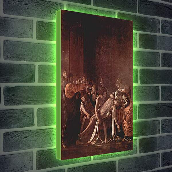 Лайтбокс световая панель - Воскрешение Лазаря. Микеланджело Караваджо
