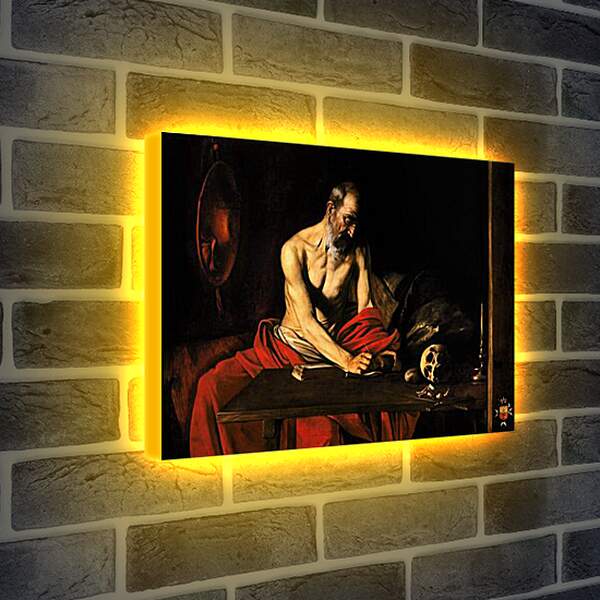 Лайтбокс световая панель - Святой Иероним. Микеланджело Караваджо
