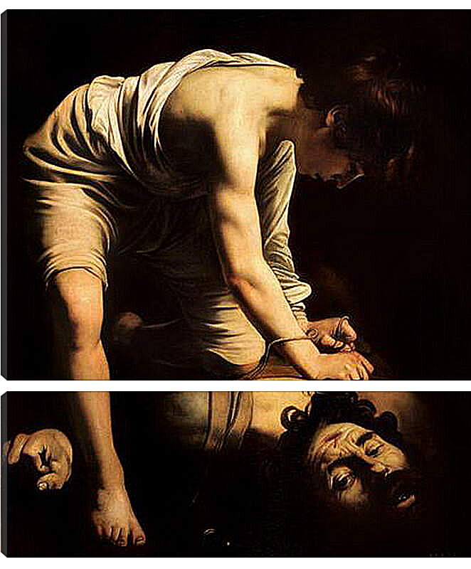 Модульная картина - Давид и Голиаф. Микеланджело Караваджо
