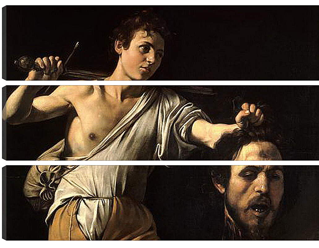 Модульная картина - Давид с головой Голиафа. Микеланджело Караваджо
