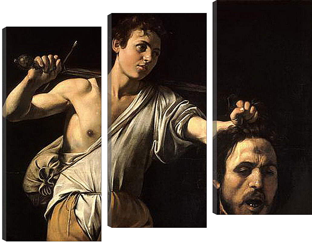 Модульная картина - Давид с головой Голиафа. Микеланджело Караваджо
