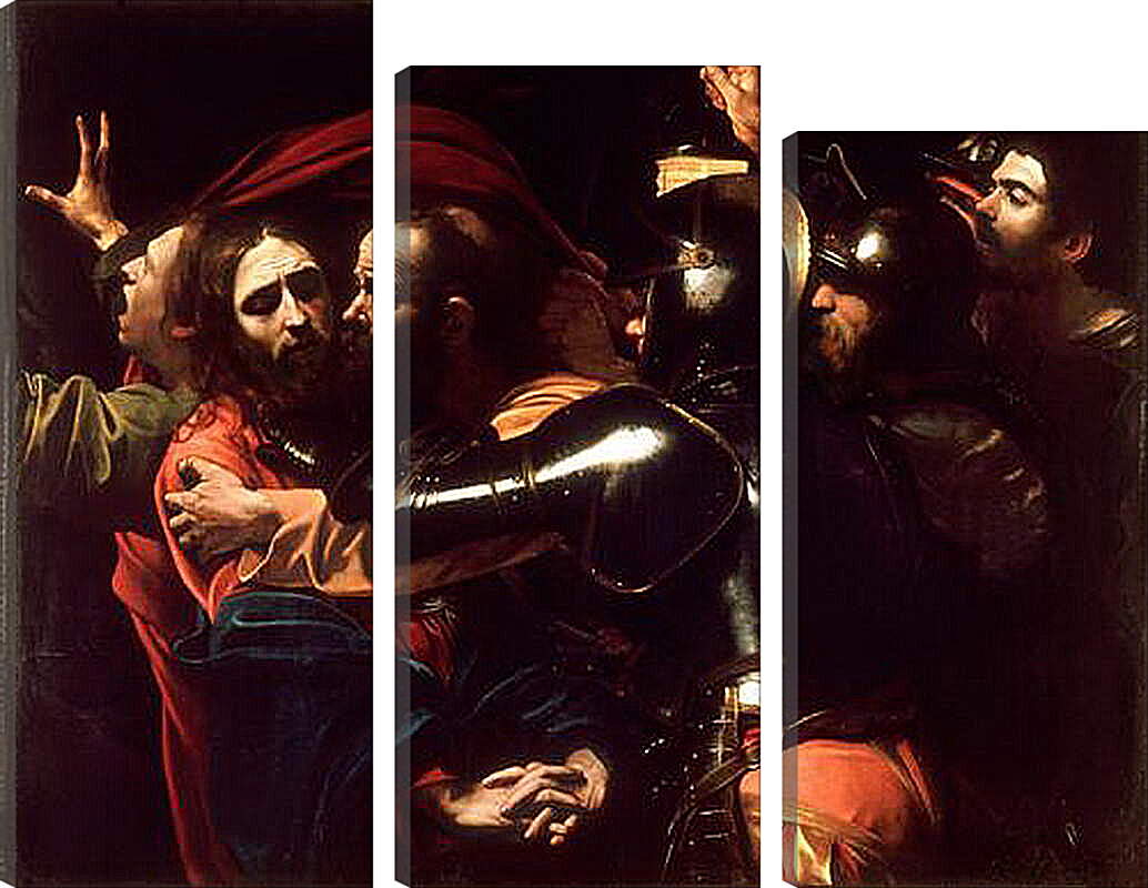 Модульная картина - Взятие Христа. Микеланджело Караваджо
