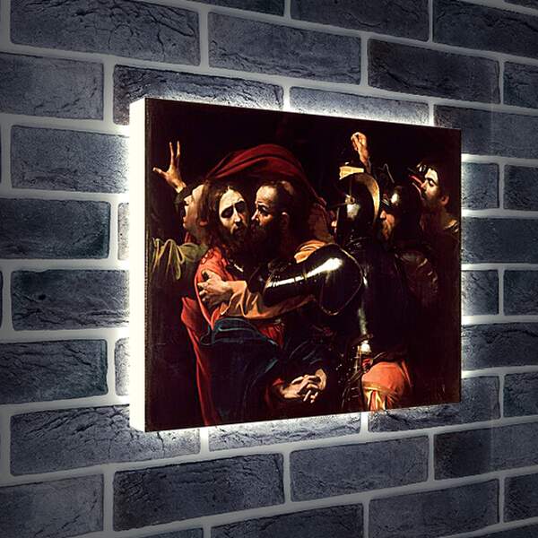 Лайтбокс световая панель - Взятие Христа. Микеланджело Караваджо
