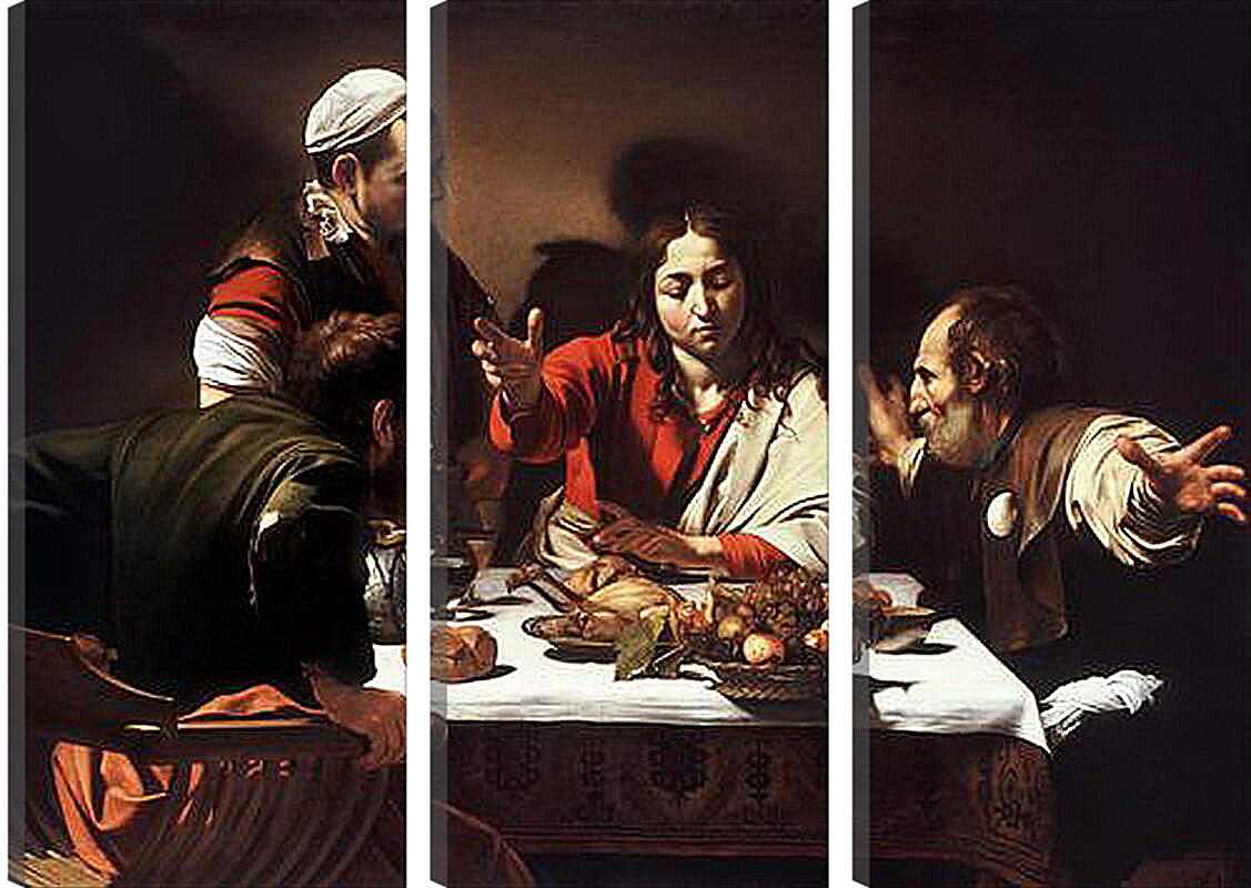 Модульная картина - Supper at Emmaus. Микеланджело Караваджо
