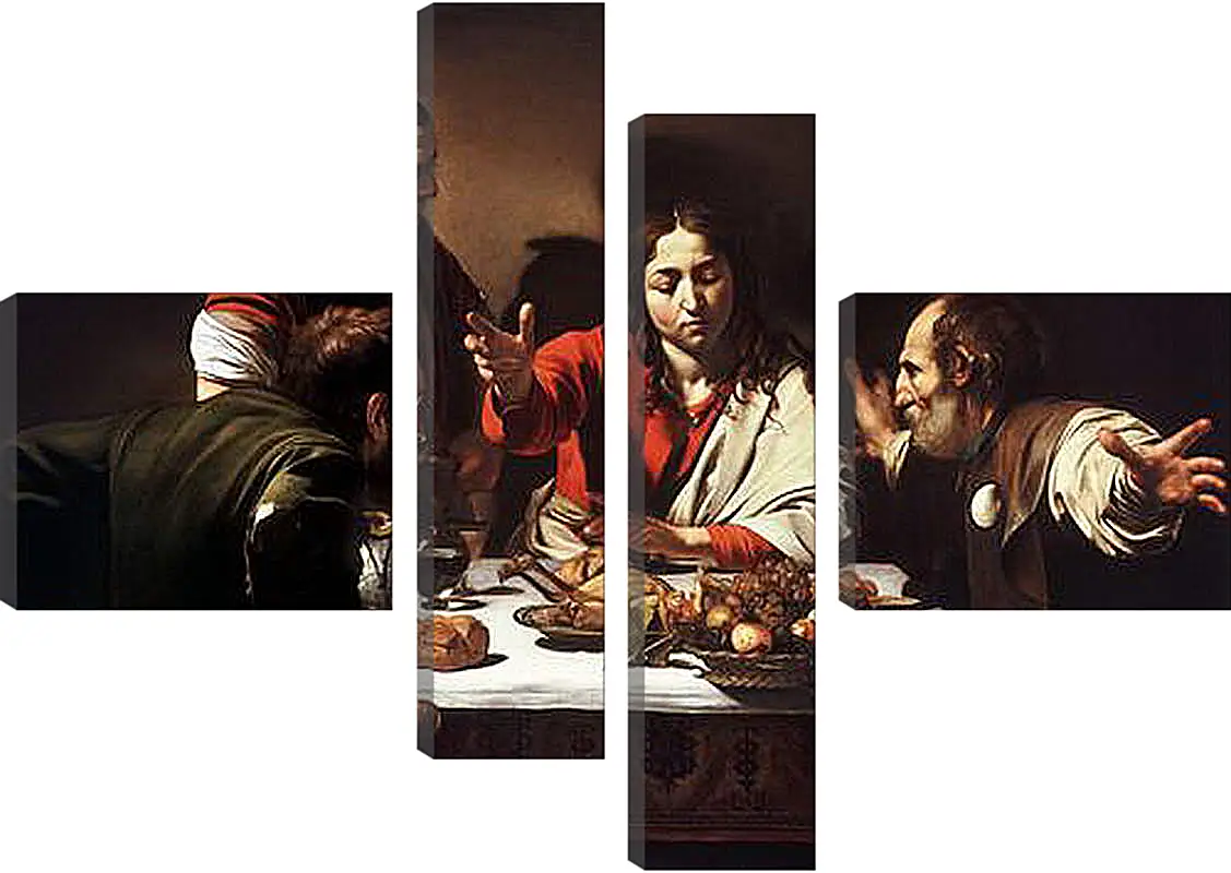 Модульная картина - Supper at Emmaus. Микеланджело Караваджо