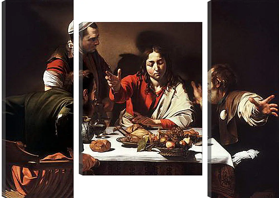 Модульная картина - Supper at Emmaus. Микеланджело Караваджо