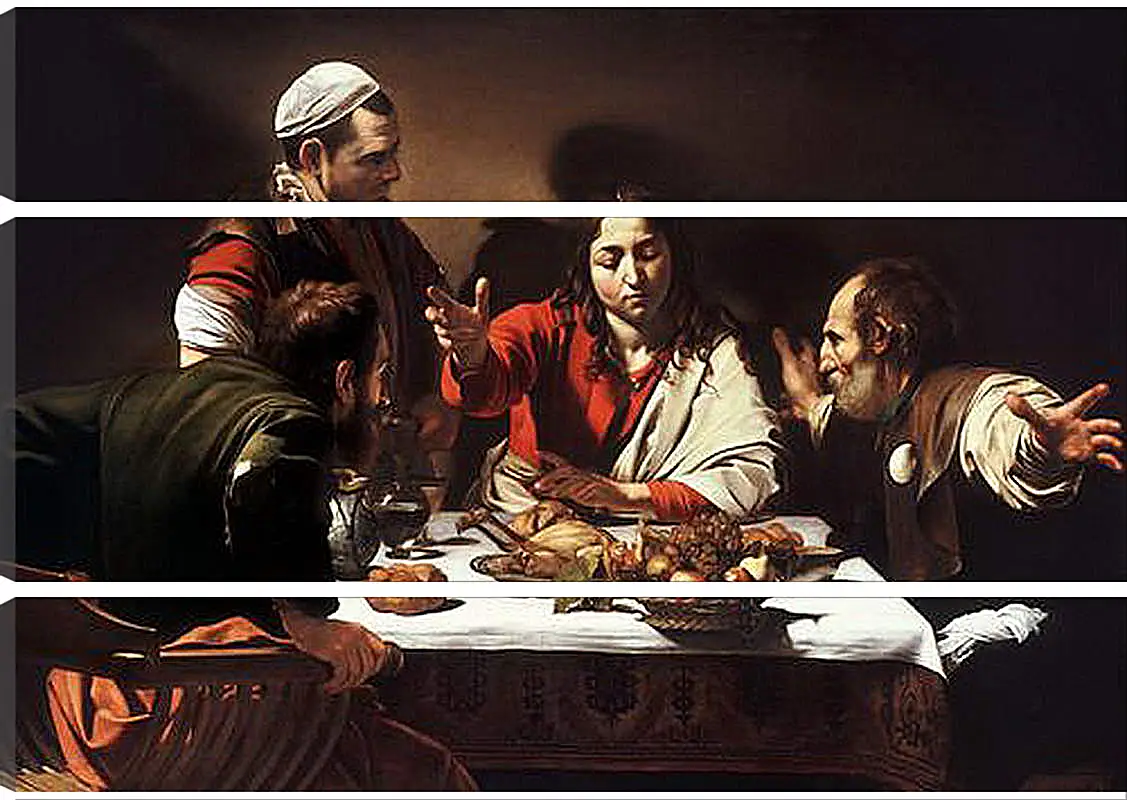 Модульная картина - Supper at Emmaus. Микеланджело Караваджо
