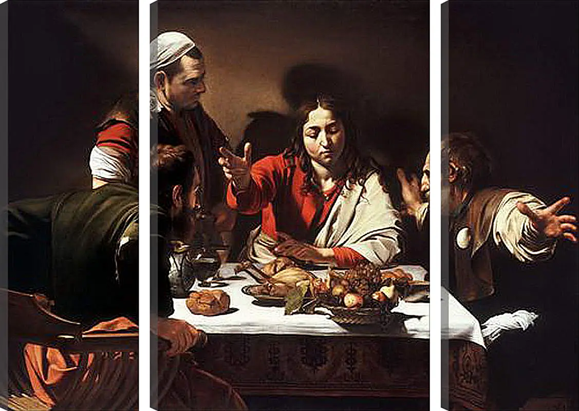 Модульная картина - Supper at Emmaus. Микеланджело Караваджо