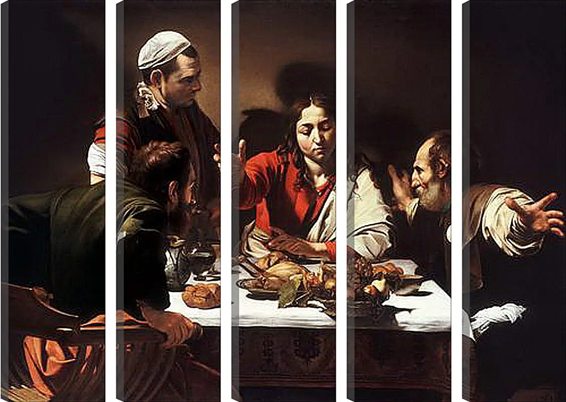 Модульная картина - Supper at Emmaus. Микеланджело Караваджо