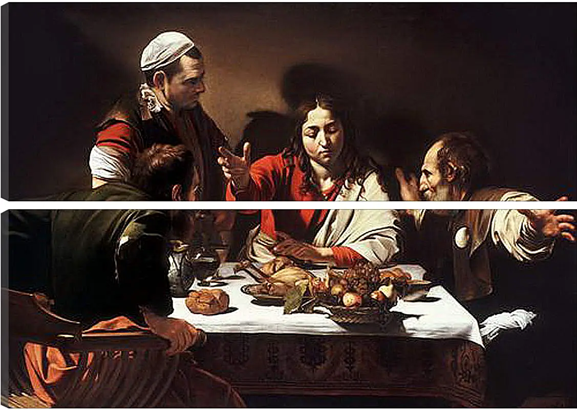 Модульная картина - Supper at Emmaus. Микеланджело Караваджо