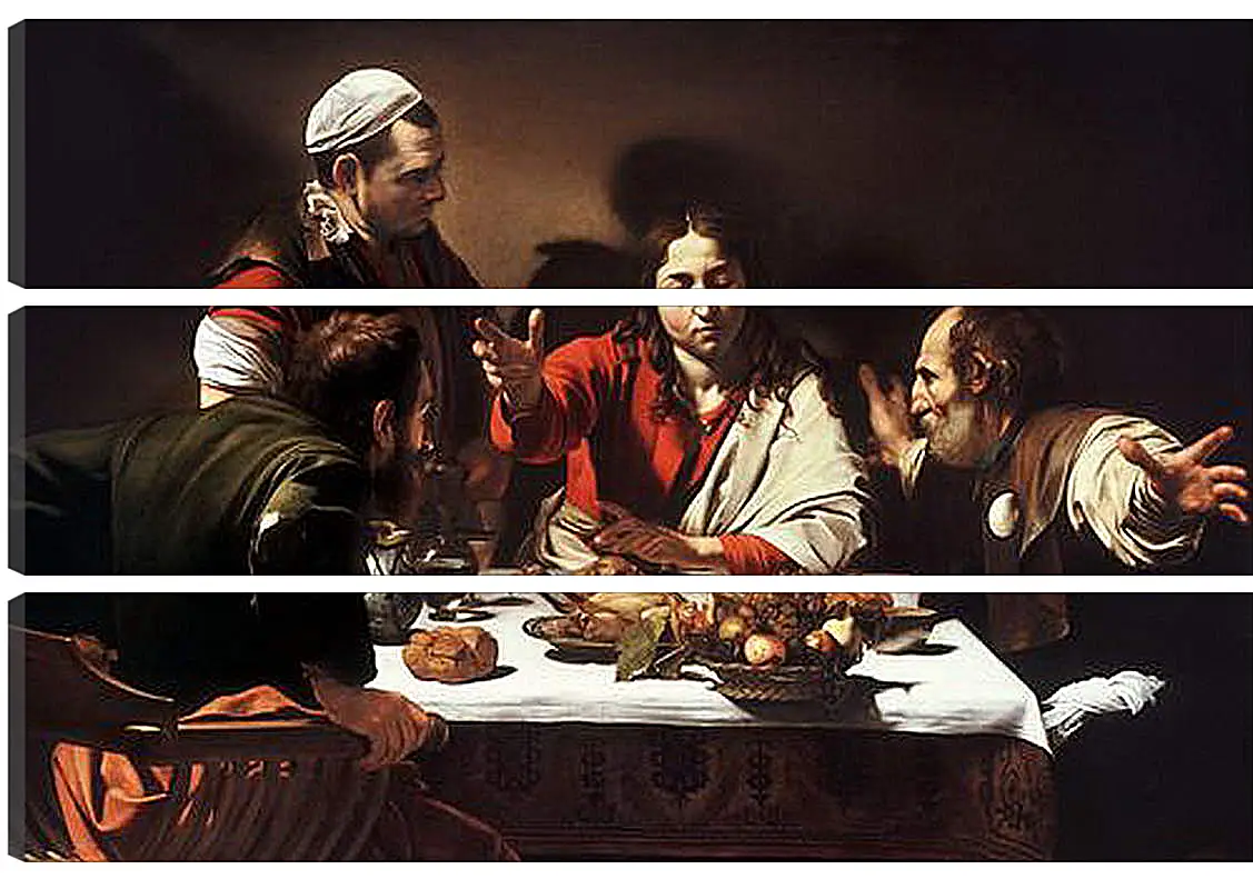 Модульная картина - Supper at Emmaus. Микеланджело Караваджо