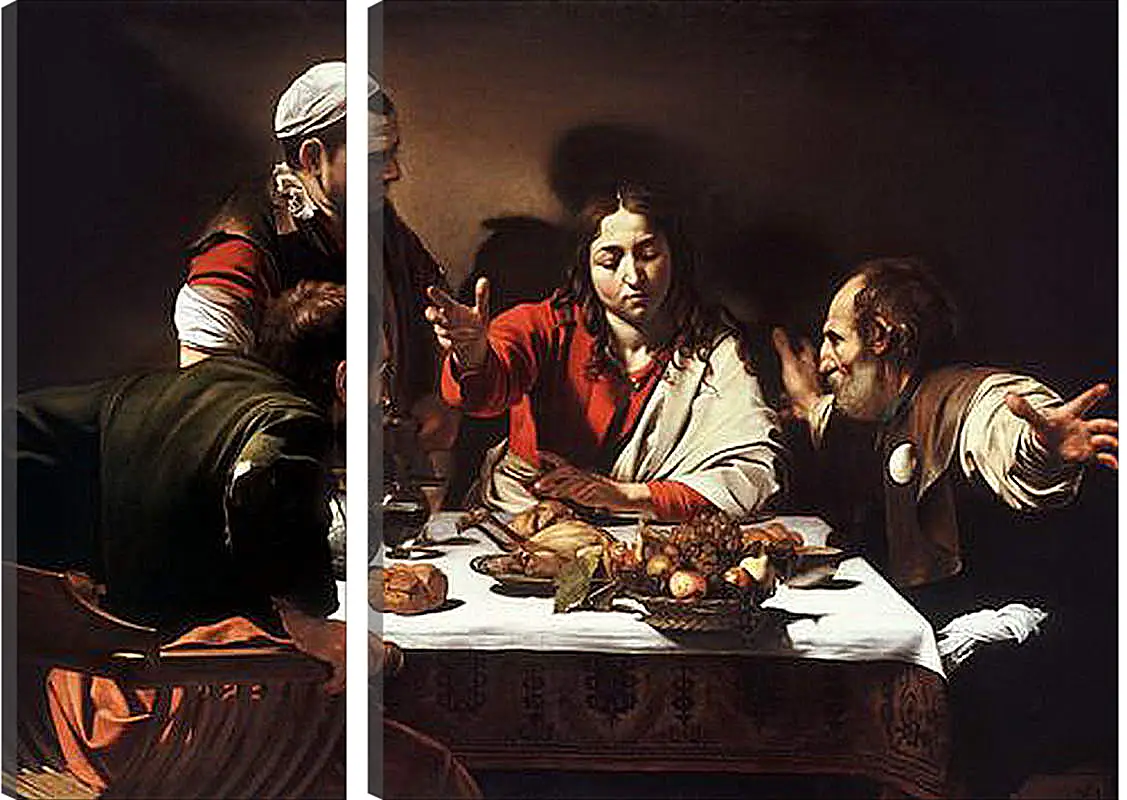 Модульная картина - Supper at Emmaus. Микеланджело Караваджо
