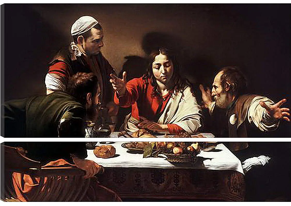 Модульная картина - Supper at Emmaus. Микеланджело Караваджо