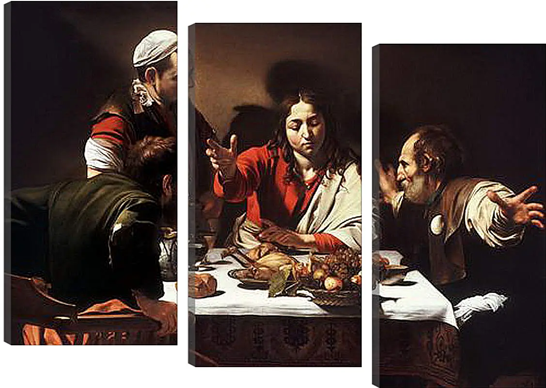 Модульная картина - Supper at Emmaus. Микеланджело Караваджо