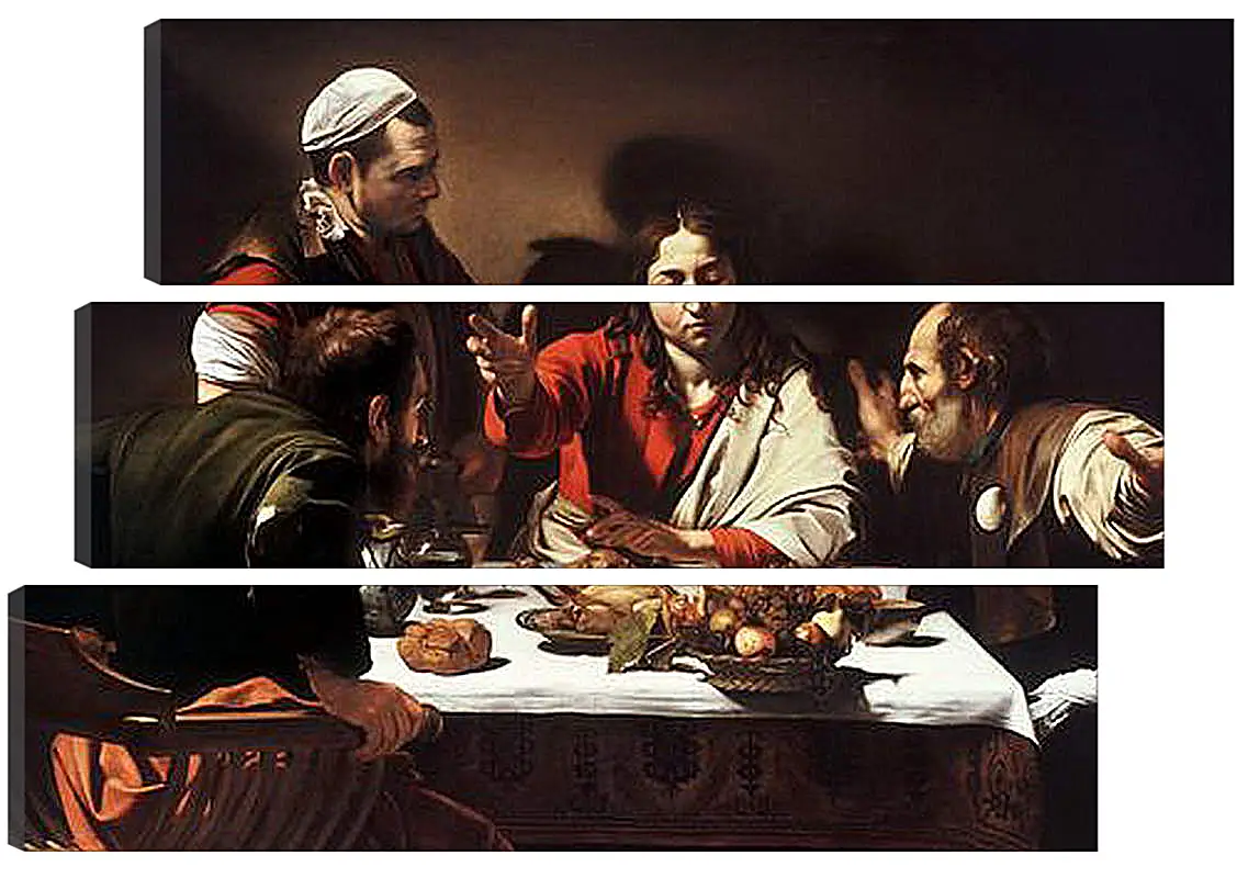 Модульная картина - Supper at Emmaus. Микеланджело Караваджо
