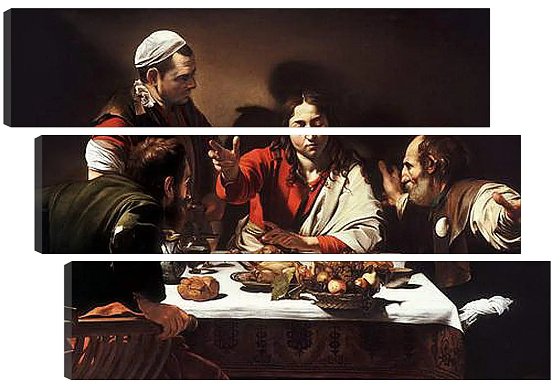 Модульная картина - Supper at Emmaus. Микеланджело Караваджо
