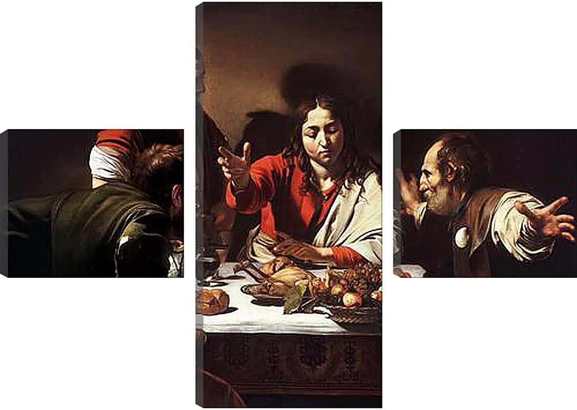 Модульная картина - Supper at Emmaus. Микеланджело Караваджо