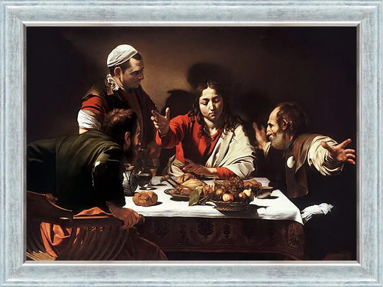 Картина в раме - Supper at Emmaus. Микеланджело Караваджо
