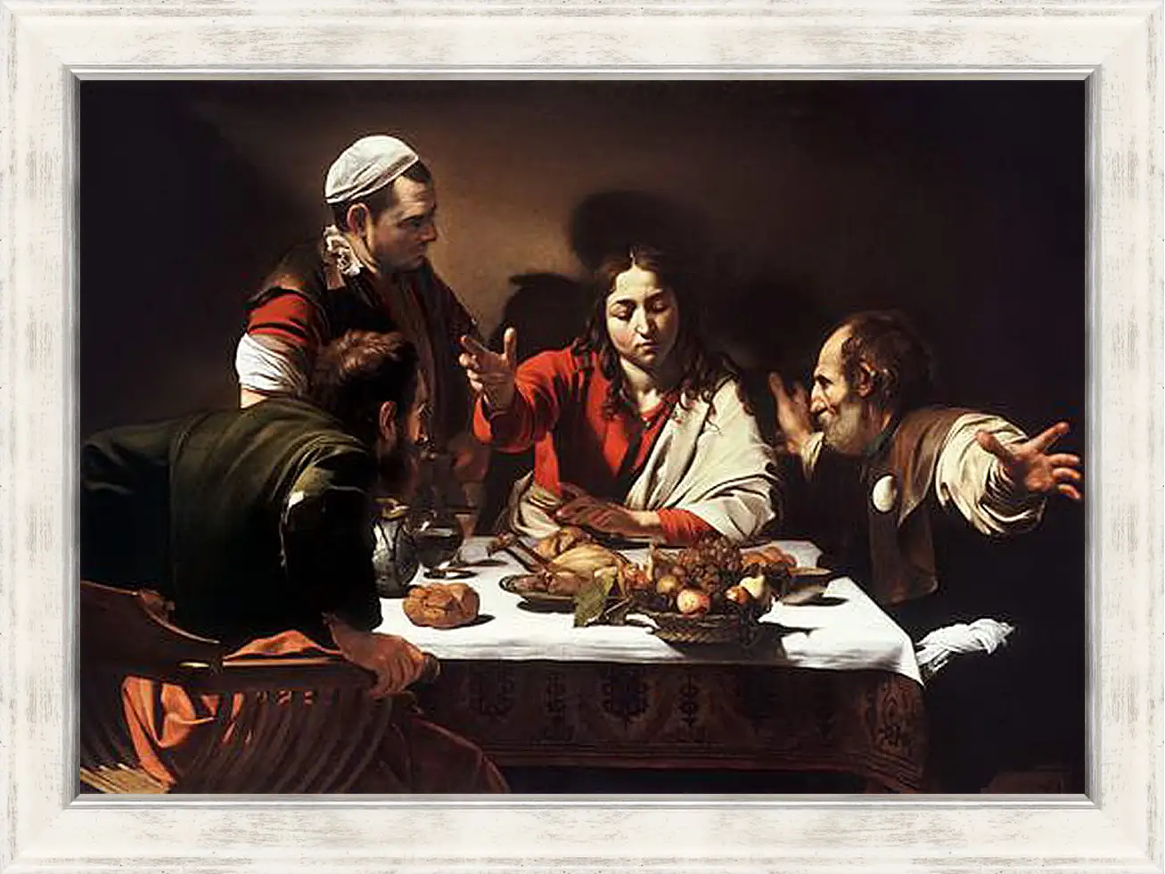 Картина в раме - Supper at Emmaus. Микеланджело Караваджо