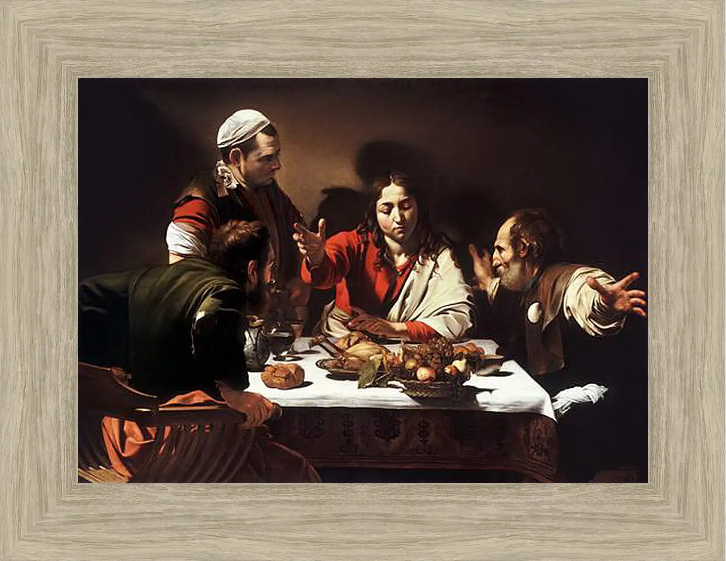 Картина в раме - Supper at Emmaus. Микеланджело Караваджо