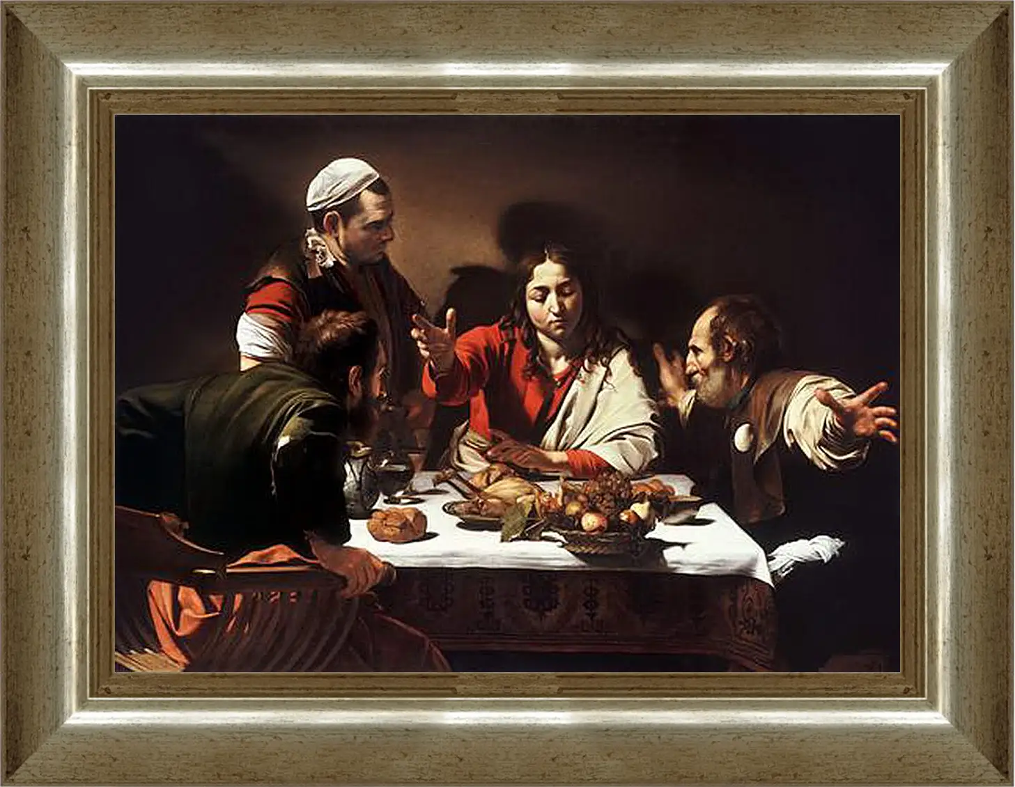 Картина в раме - Supper at Emmaus. Микеланджело Караваджо
