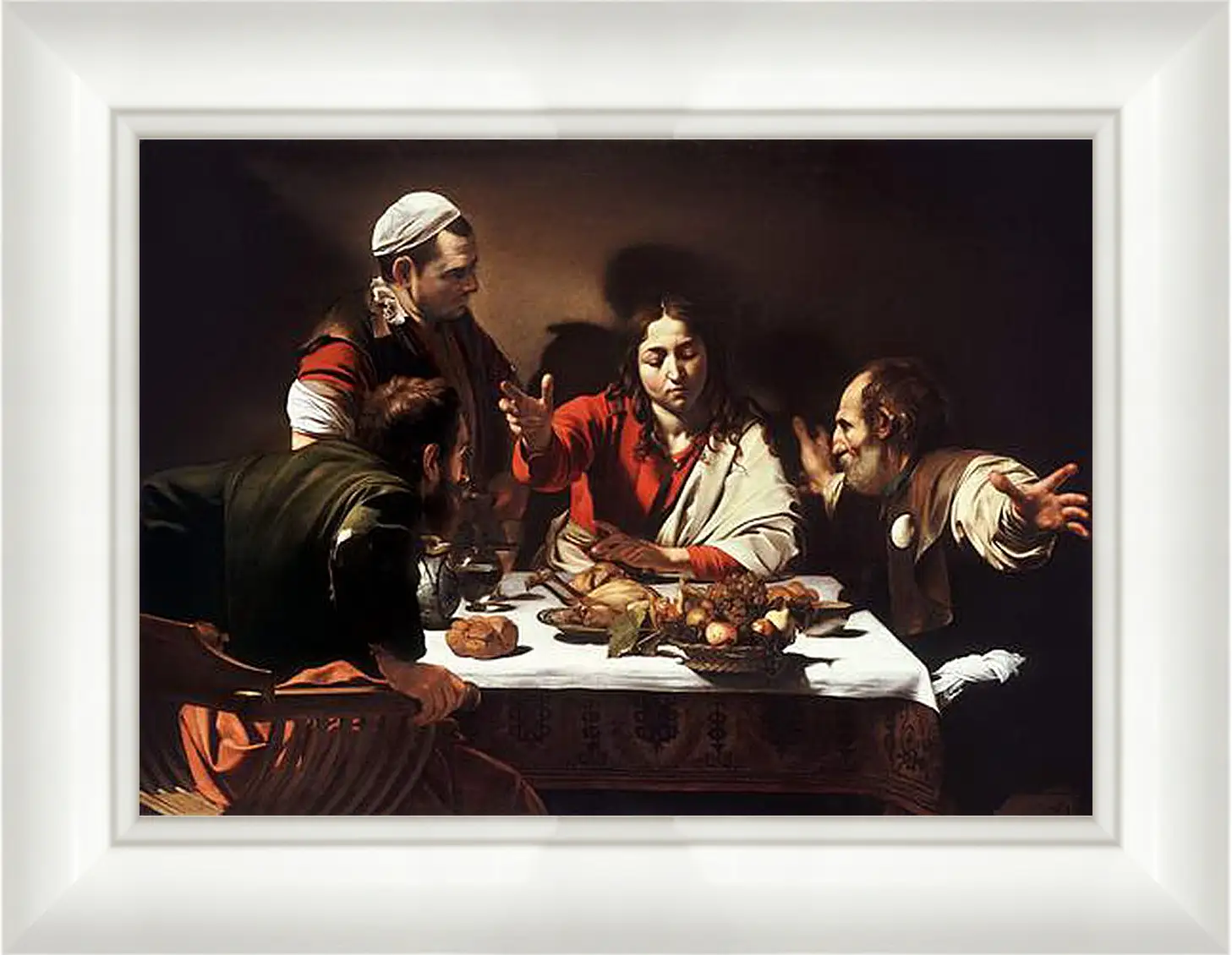 Картина в раме - Supper at Emmaus. Микеланджело Караваджо
