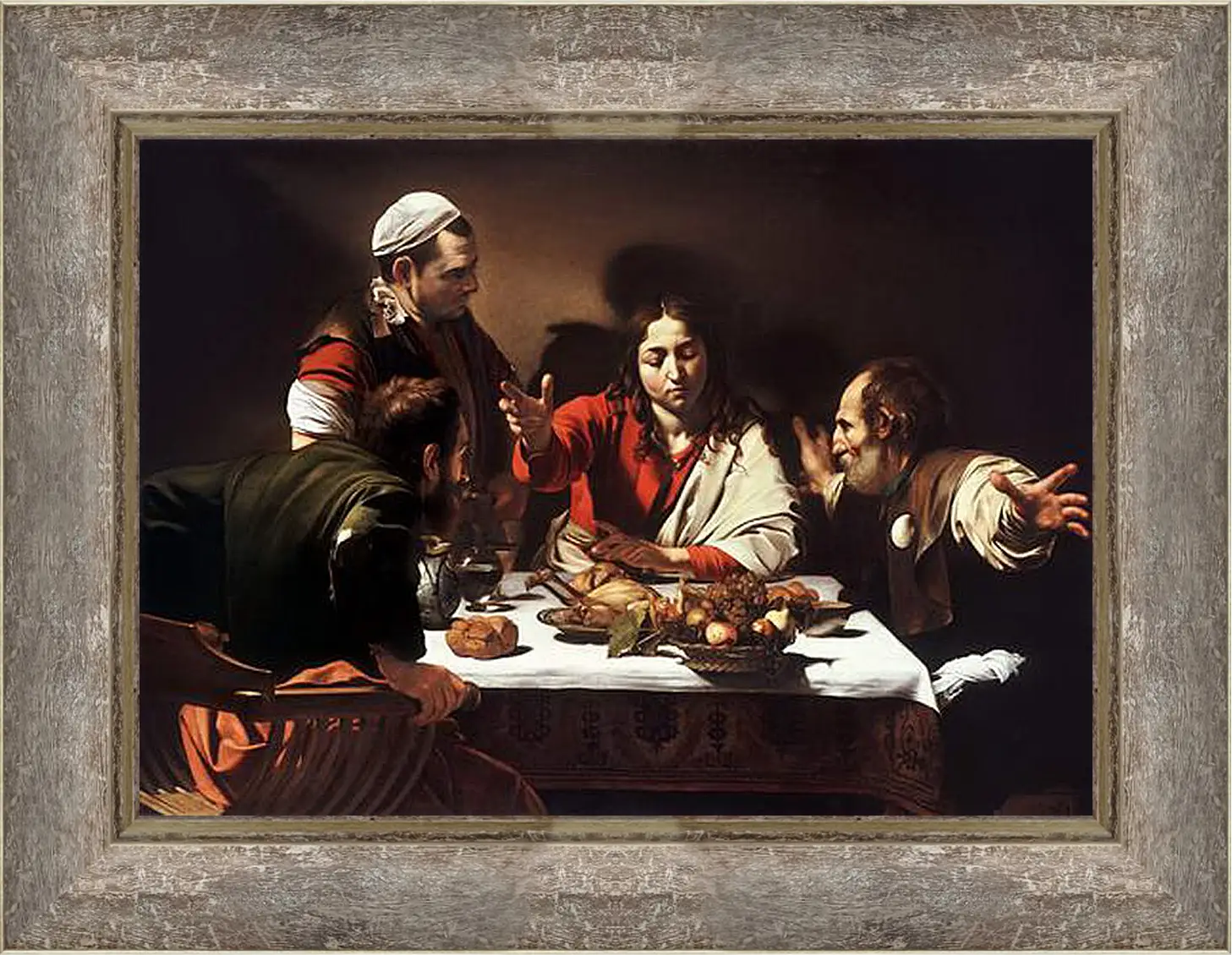 Картина в раме - Supper at Emmaus. Микеланджело Караваджо