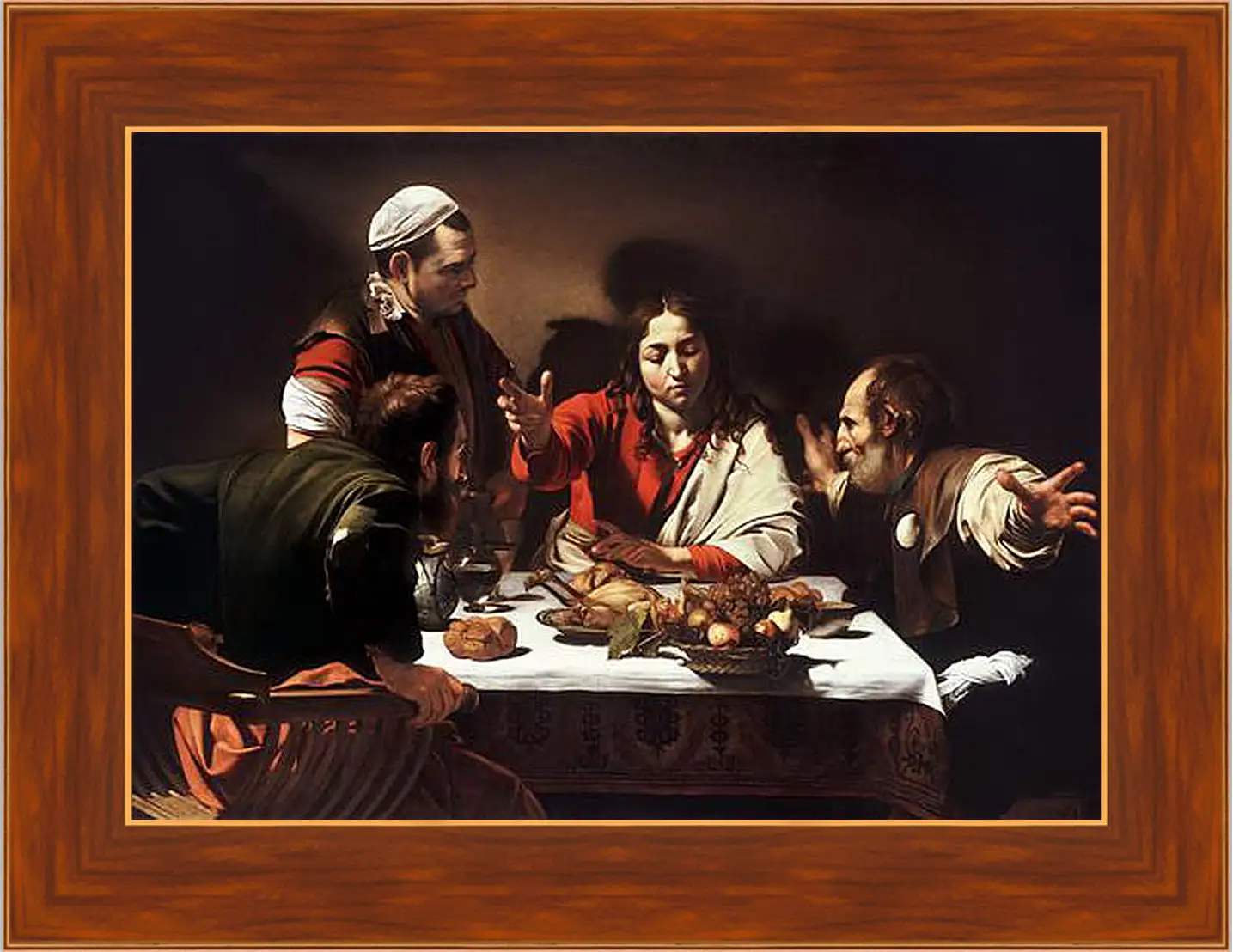 Картина в раме - Supper at Emmaus. Микеланджело Караваджо