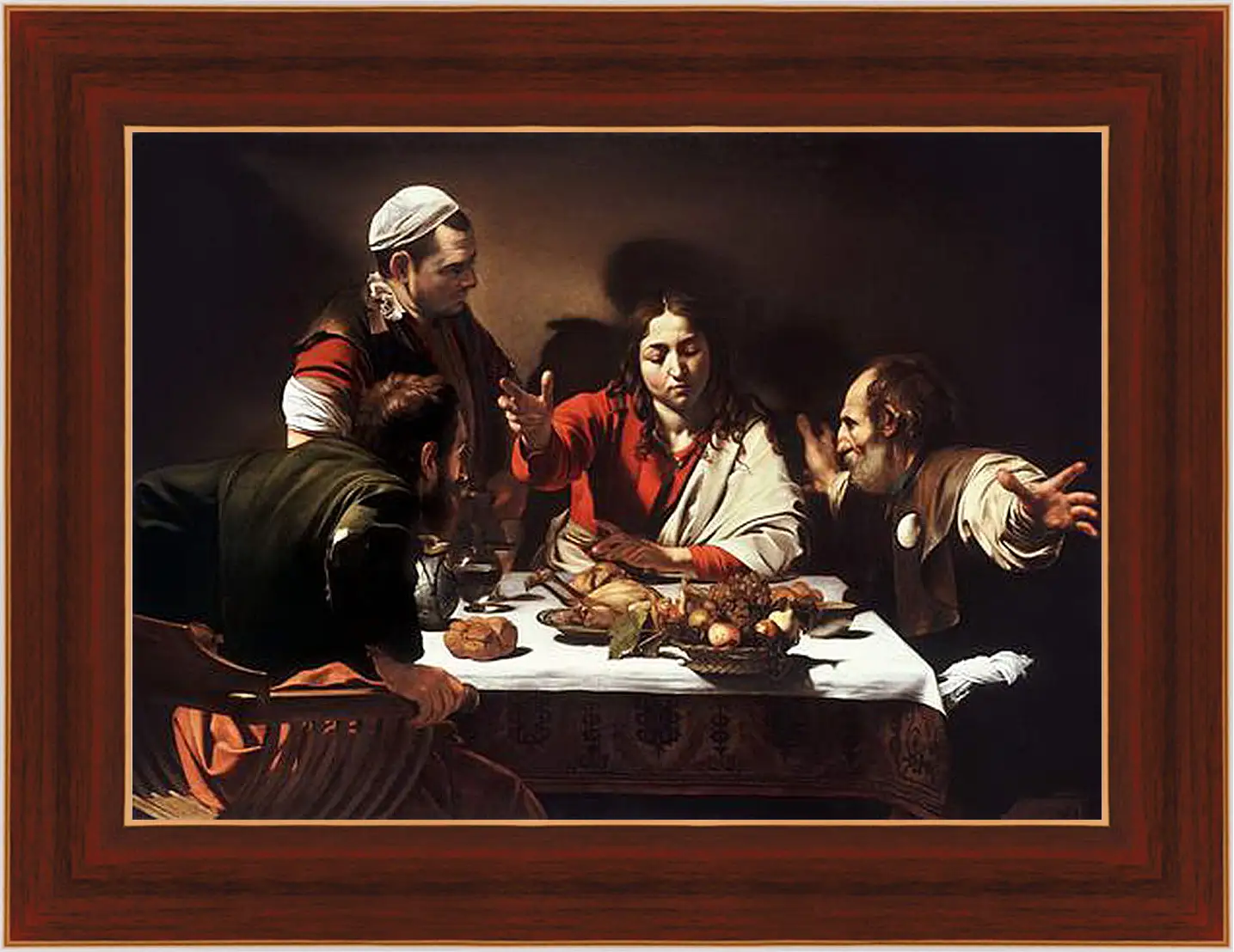 Картина в раме - Supper at Emmaus. Микеланджело Караваджо