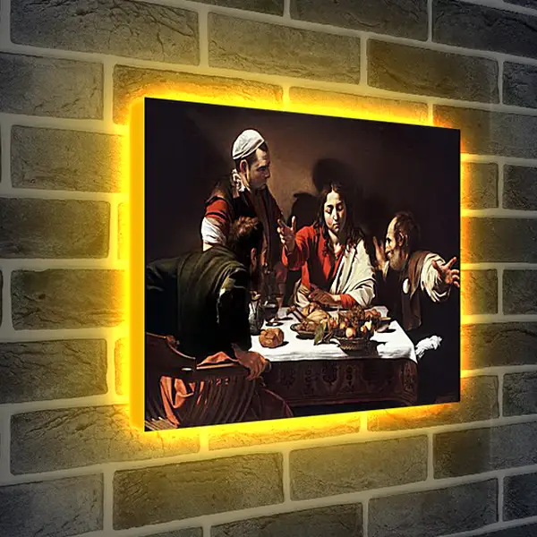 Лайтбокс световая панель - Supper at Emmaus. Микеланджело Караваджо