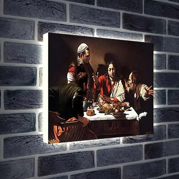 Лайтбокс световая панель - Supper at Emmaus. Микеланджело Караваджо