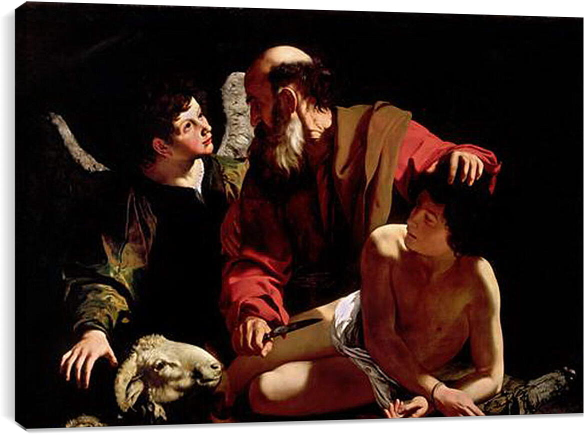 Постер и плакат - Sacrifice of Isaac. Микеланджело Караваджо
