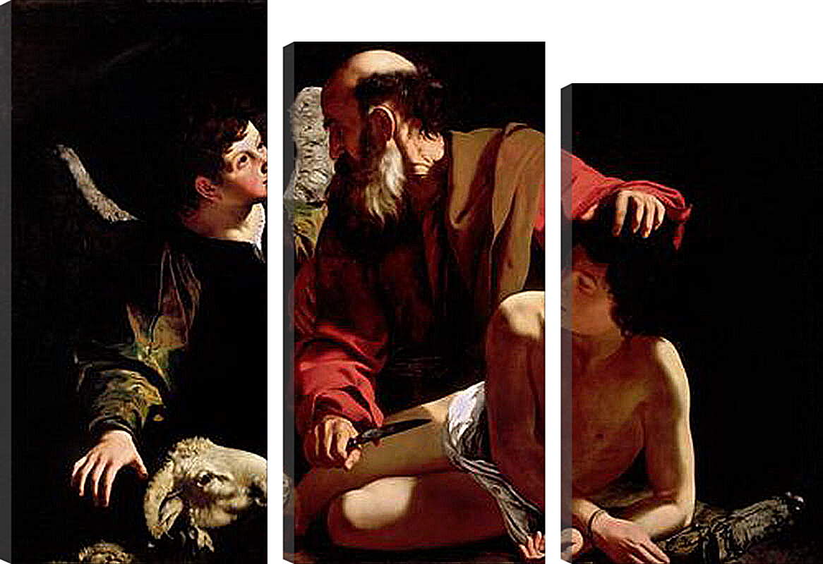 Модульная картина - Sacrifice of Isaac. Микеланджело Караваджо
