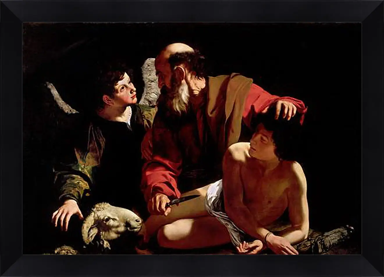 Картина в раме - Sacrifice of Isaac. Микеланджело Караваджо