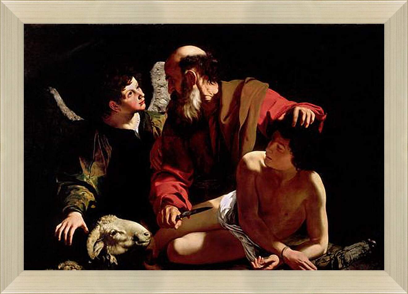 Картина в раме - Sacrifice of Isaac. Микеланджело Караваджо
