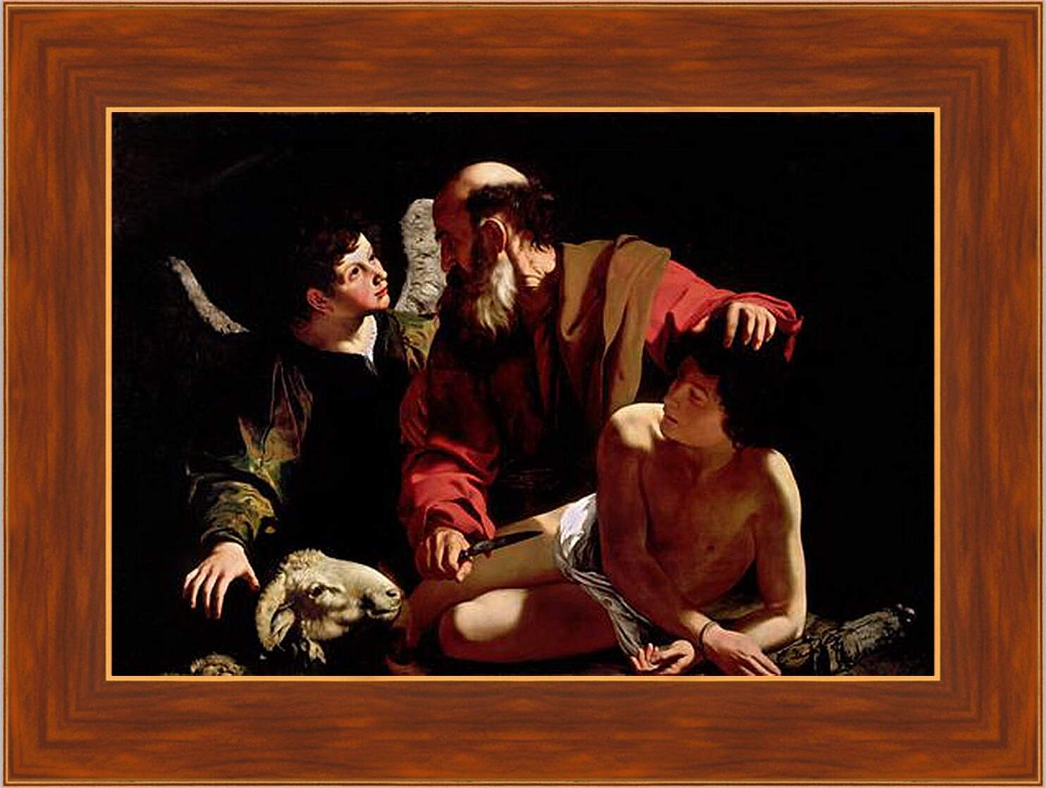 Картина в раме - Sacrifice of Isaac. Микеланджело Караваджо
