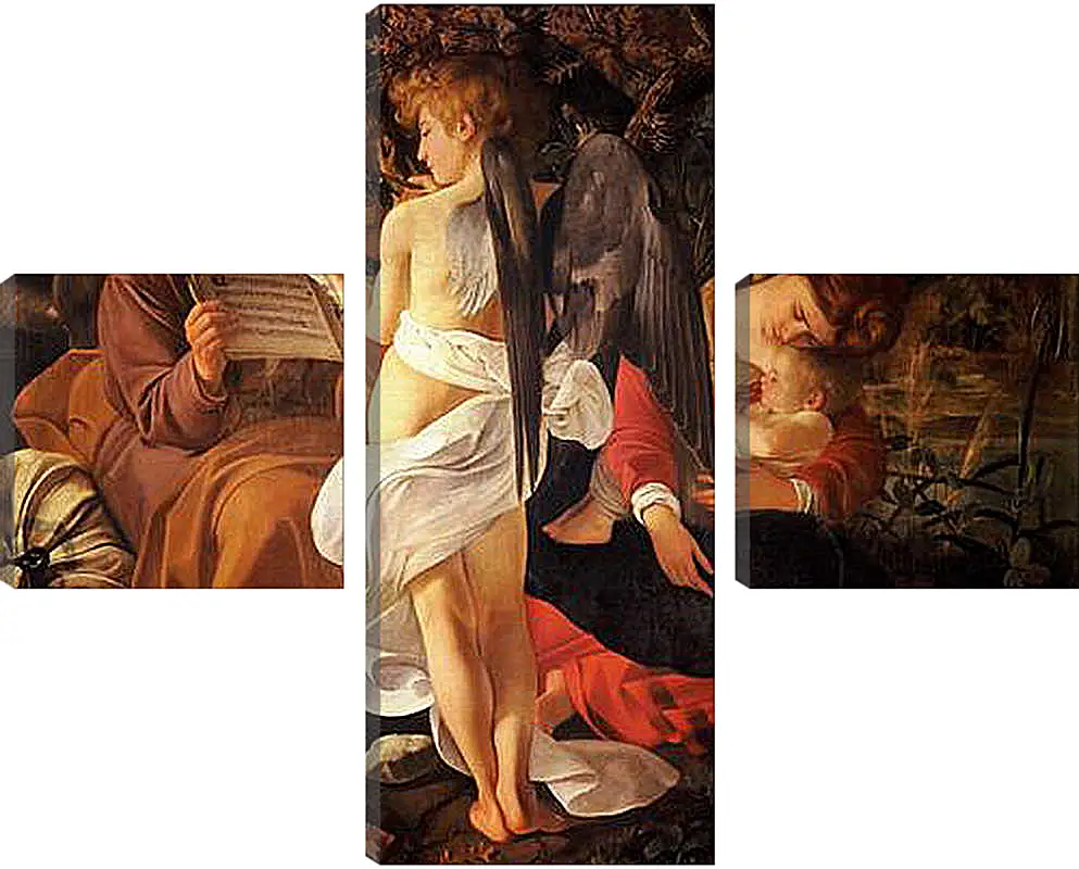 Модульная картина - Rest on the Flight into Egypt. Микеланджело Караваджо