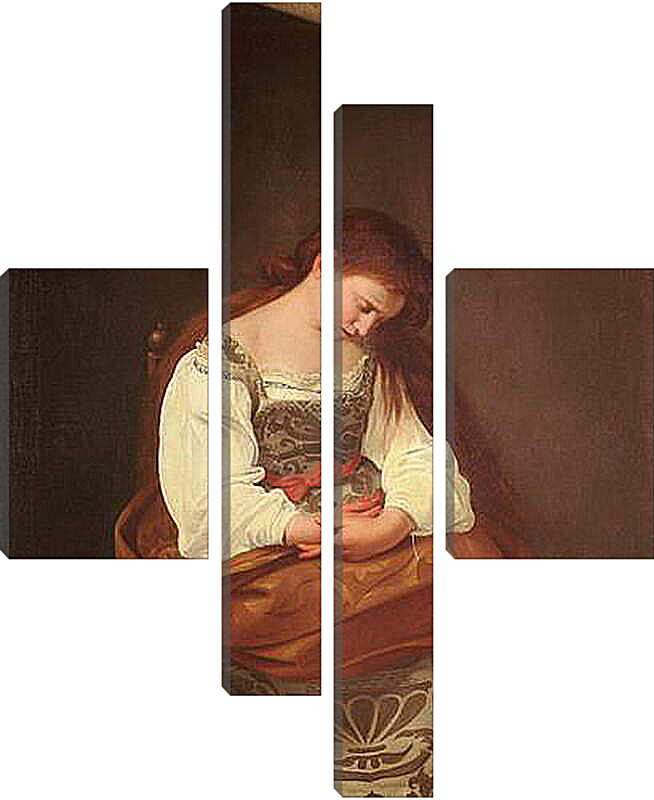 Модульная картина - Penitent Magdalene. Микеланджело Караваджо
