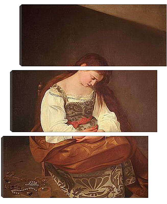 Модульная картина - Penitent Magdalene. Микеланджело Караваджо
