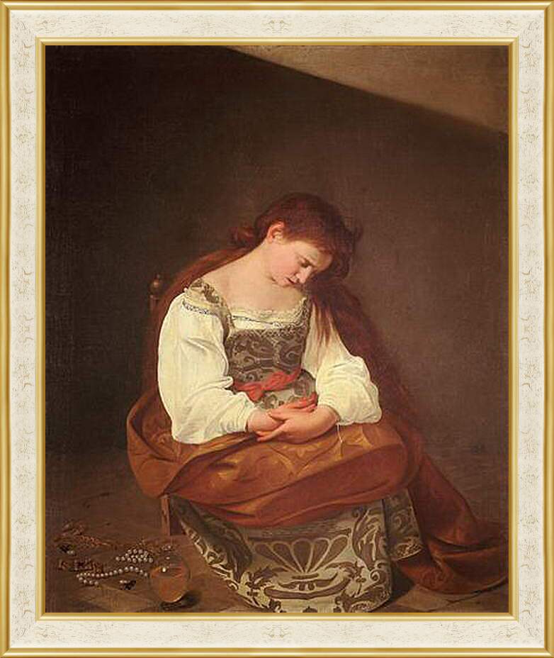 Картина в раме - Penitent Magdalene. Микеланджело Караваджо
