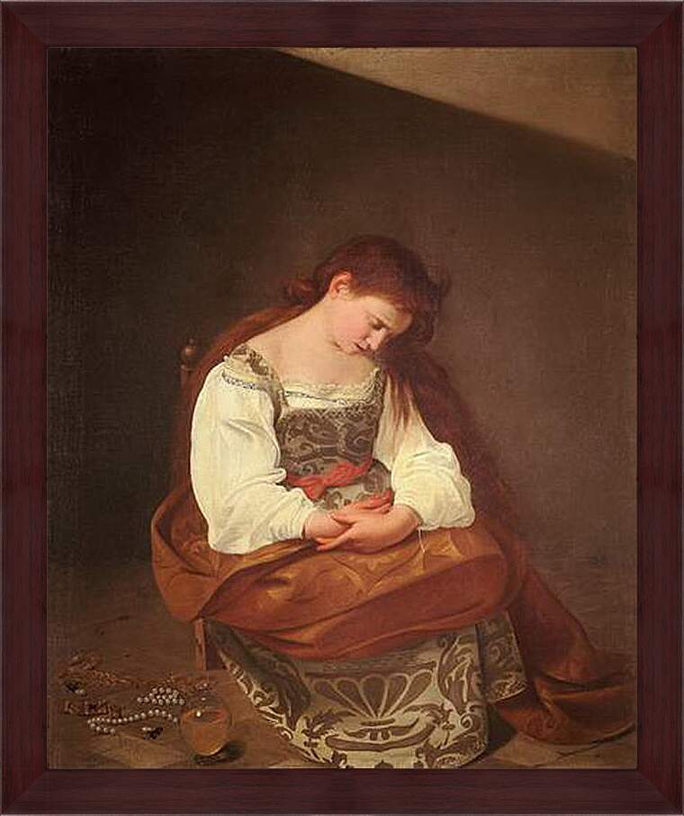 Картина в раме - Penitent Magdalene. Микеланджело Караваджо
