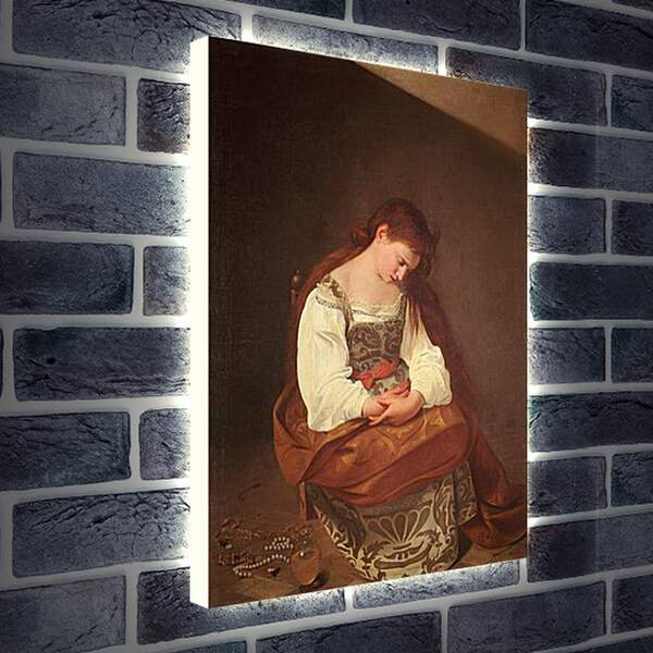 Лайтбокс световая панель - Penitent Magdalene. Микеланджело Караваджо
