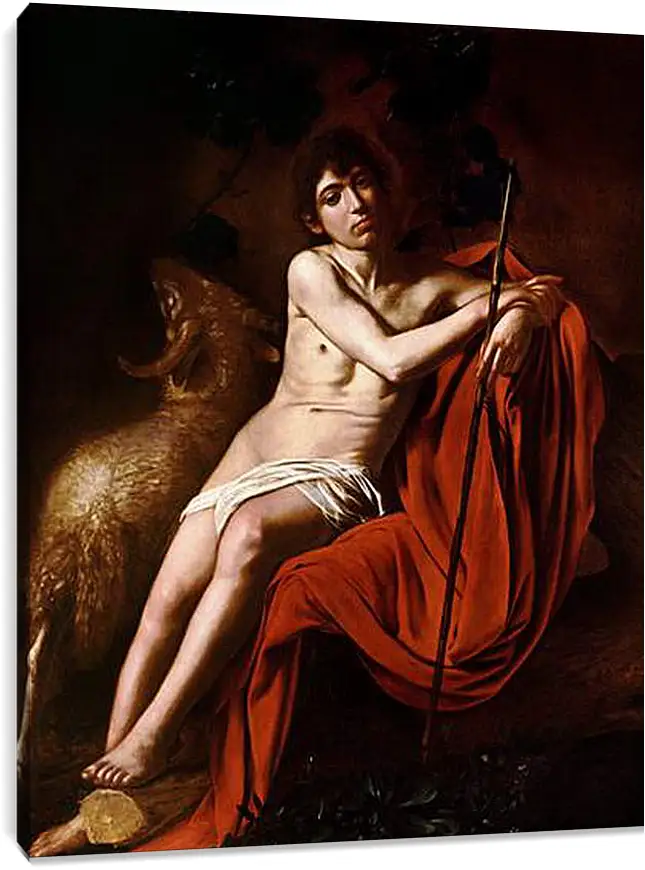 Постер и плакат - John the Baptist. Микеланджело Караваджо