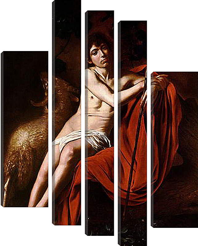 Модульная картина - John the Baptist. Микеланджело Караваджо
