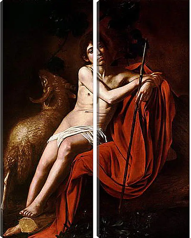 Модульная картина - John the Baptist. Микеланджело Караваджо