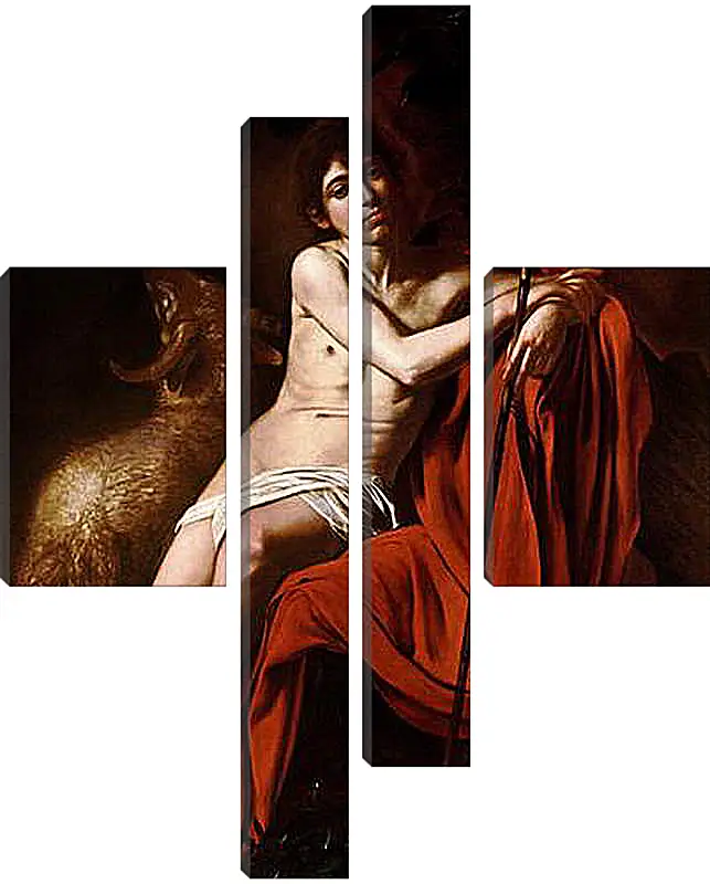 Модульная картина - John the Baptist. Микеланджело Караваджо
