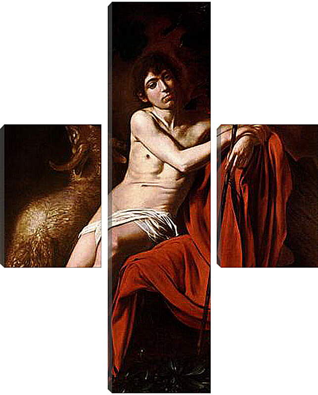 Модульная картина - John the Baptist. Микеланджело Караваджо
