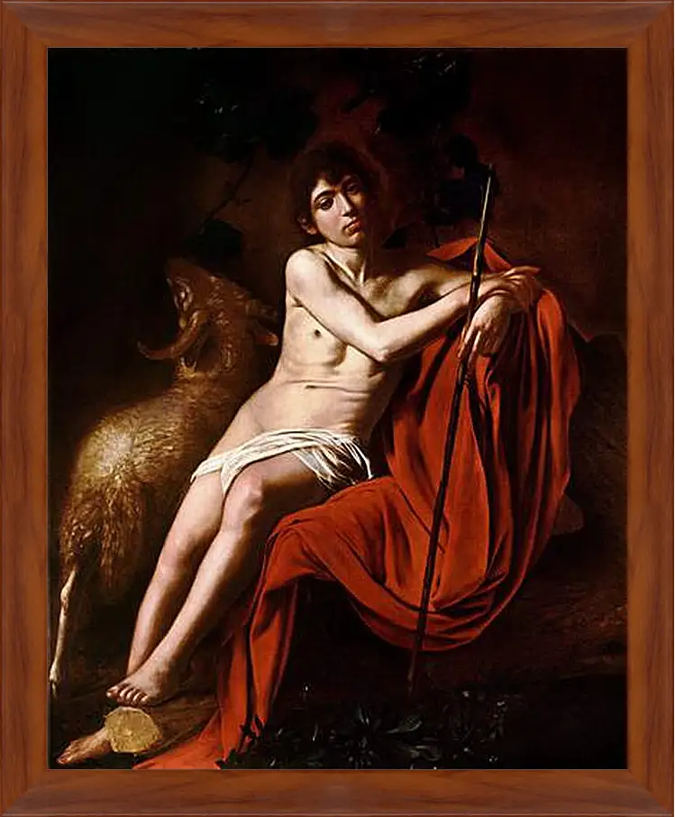 Картина в раме - John the Baptist. Микеланджело Караваджо
